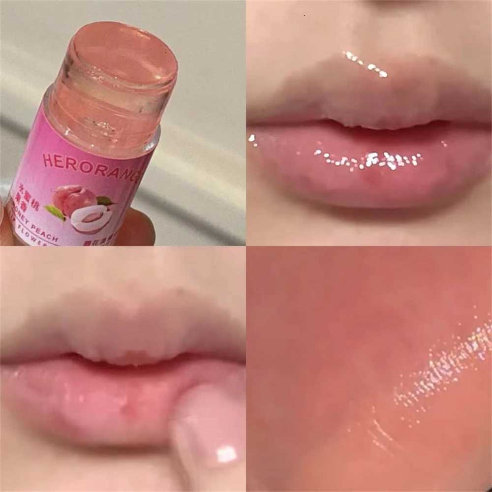 Transparent Coconut Fruit Lip Balm Lip Care Moisturizing Fade Fine Lines Jelly Lip Gloss Lipstick Anti-drying Hydration MakeupXJ250807