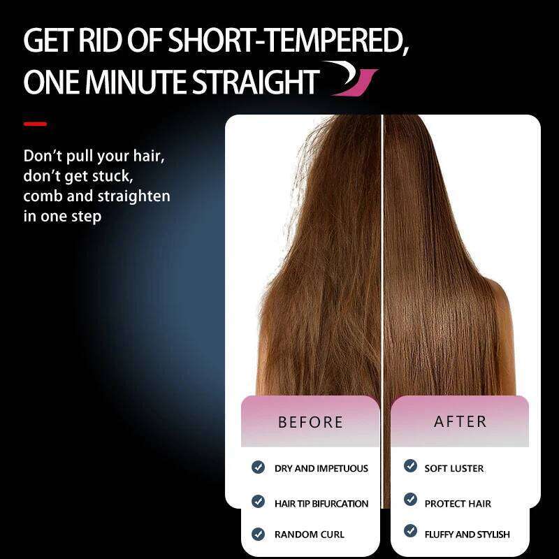 Kemei Km-3126 Dual-Purpose Straightener Curling Iron, Negative Ion Protection, Professional Hair Styling Iron For Women