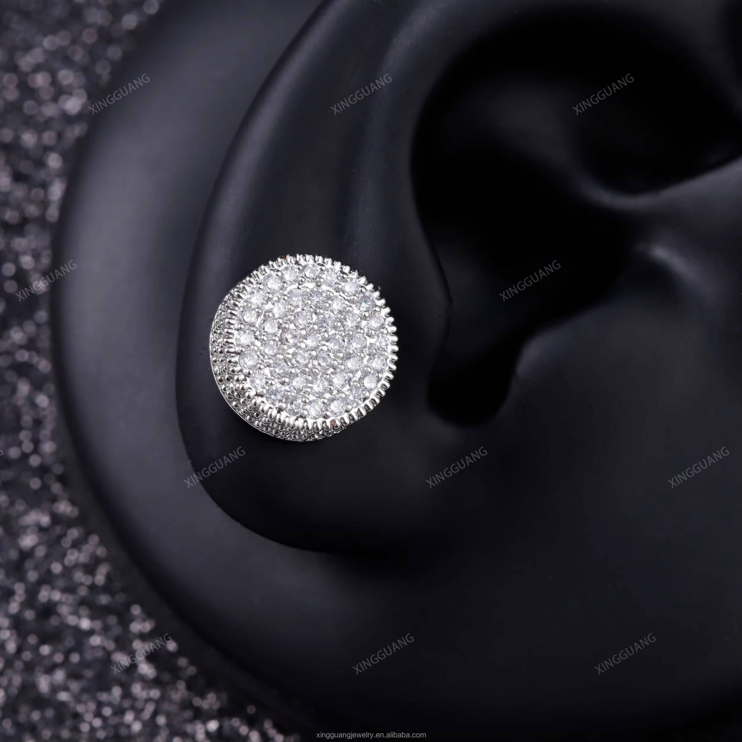 XG Pass Diamond Tester Moissanite Stud Earrings 925 Silver Vvs Moissanite Diamond Earrings Fine Jewelry Earrings for Men Women