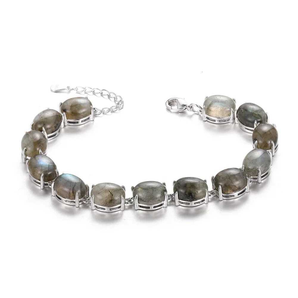 Natural Amethyst Labradorite Turquoise Bracelet S925 Silver Plated Bracelet Party Anniversary Gift Bangle Jewelry for Women W250807