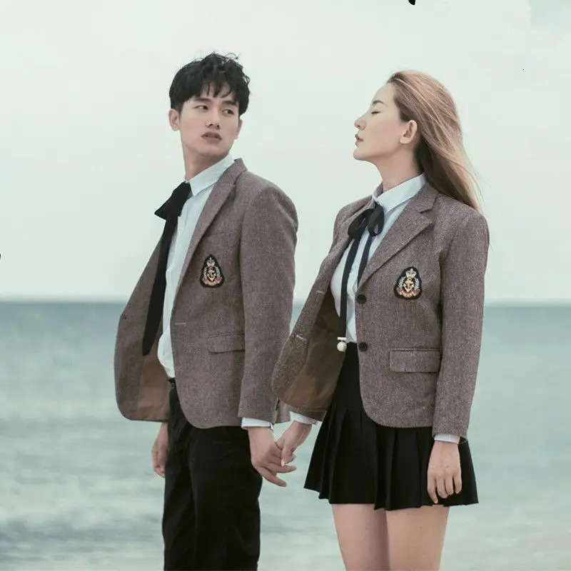 High school uniform set British Academy autumn smale jacket men women Korean JK Uniform 250729
