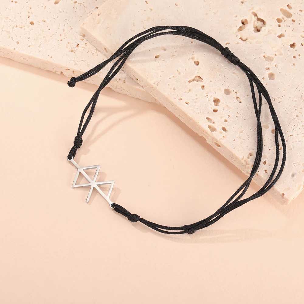 Dawapara Norse Protection Rune Charm Ankle Peace and Happiness Symbol Stainless Steel Magical Amulet Jewelry Y250805