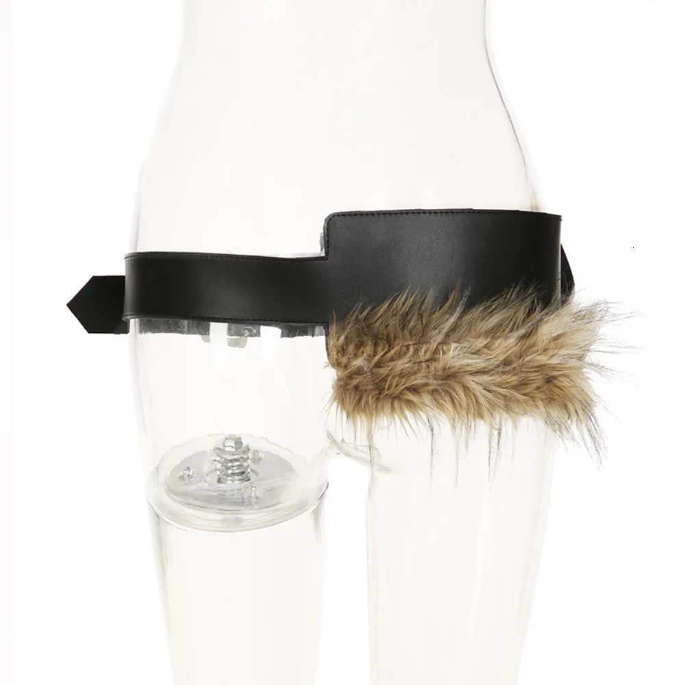 Fashion Alloy Hip-hop Belt Jeans Decor Strap Buckle Fur Tassels Waistband Exaggerated Punk PU Waist Bag Streetwear 250806