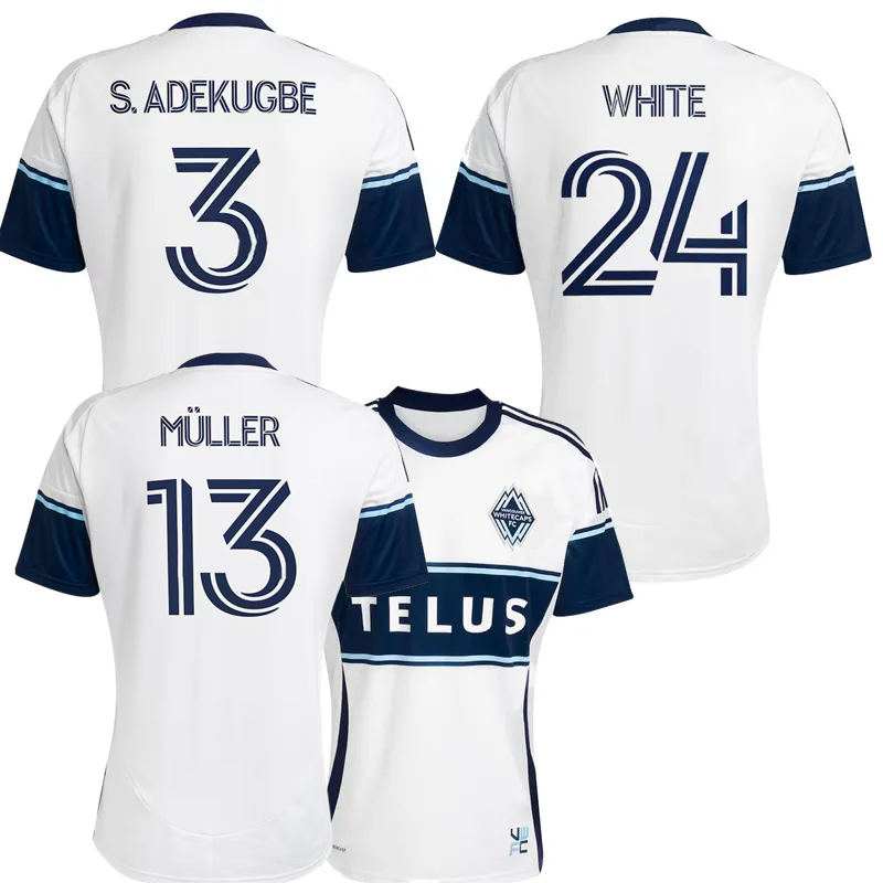 MULLER 2025 2026 VANCOUVER Soccer Jerseys WHITE S.ADEKUGBE NELSON AHMED GAULD SABBI CUBAS BERHALTER VITE WHITECAPS football men kids shirt