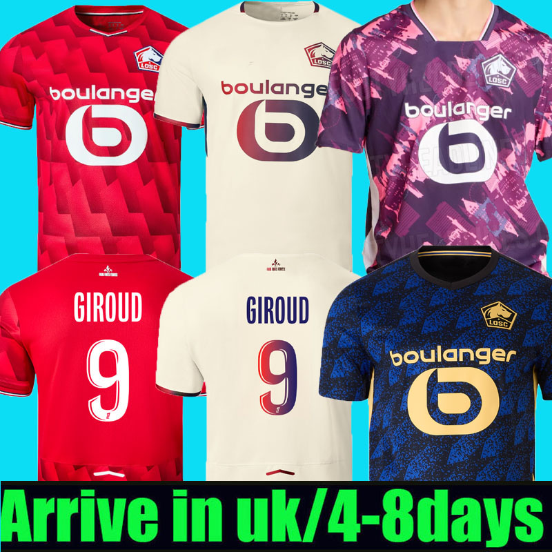 24 25 26 maillots de foot Giroud LOSC Lille Soccer Jerseys Fourth 2025 2026 HARALDSSO CABELLA J.DAVID E.ZHEGROV Osame Sahraoui Football Shirt men 80th Limited men kids