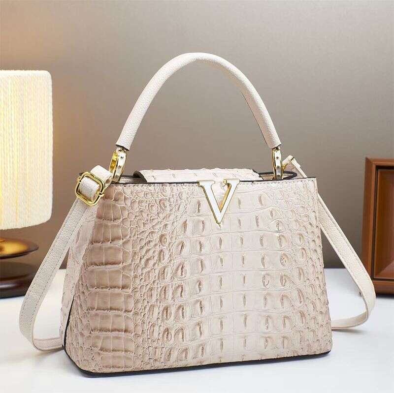 High-Quality Texture Crocodile Pattern Multi-Layer Handbag New Niche Fashion Versatile Shoulder Crossbody Bag Casual