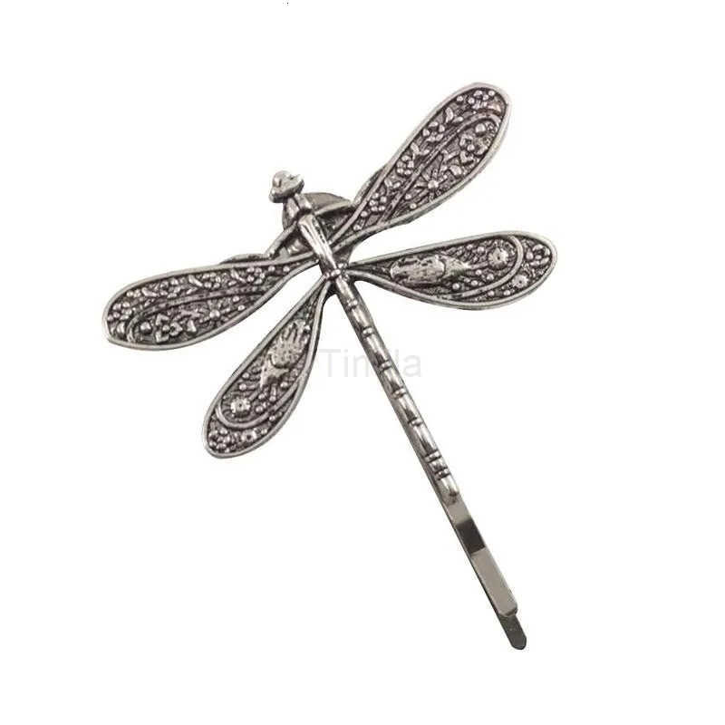 1pc Elegant Vintage Dragonfly Hairpins Bridal Headdress Wedding Hair Accessories Transparent Dragonfly Hair Clip U250807