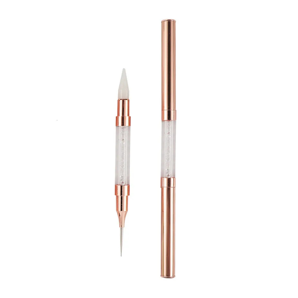 Pink/White Rhinestones Picker Doting Pen Dual-Ended Wax Pencil Pen Rhinestone Picker Double Head Applicator Gems Stick Tool 250805