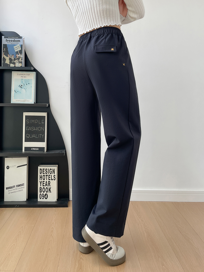 Treasure Titanium Gold Cotton Pants, Drawstring Waist + Loose Straight Leg, Fashionista's Favorite