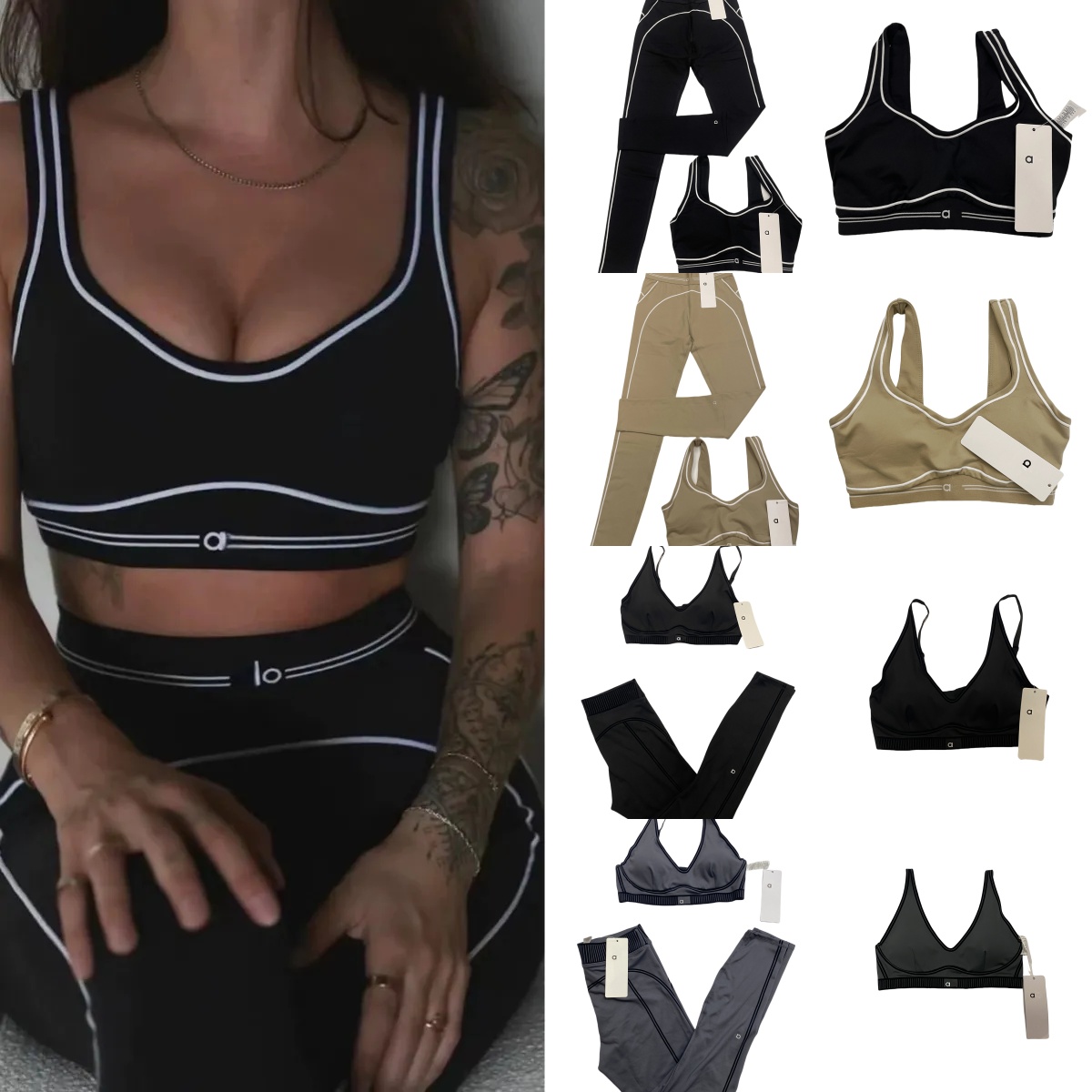 2025 10A Sports Aloness Set Yoga Sets Bra High Waist Shorts Workout Sets Summer Fitness women clothes Clothes Gym Suits Outfit Active Wear Hot Sell Aloness suit