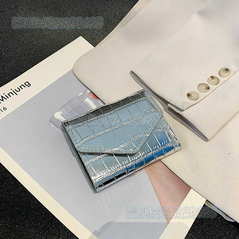 Fashion Pattern Wallet 2024 New Women Mini Multi-card Slot Short Clutch Laser Card Holder H250806