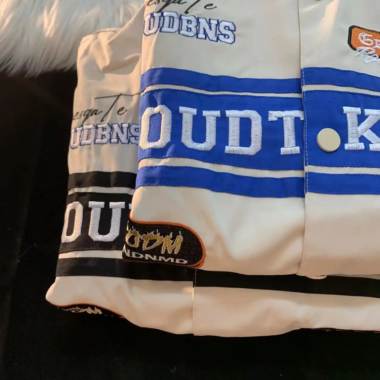 stylish womens clothes removable two pieces kpop korean streetwear varsity baseball uniform Motorcycle jacket Girls Racing Suit 250805