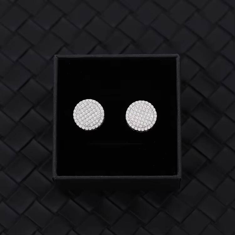 Fine Jewelry Shine D Color VVS Moissanite Diamond Stud Earring Gold Plated 925 Sterling Silver Stud Earring