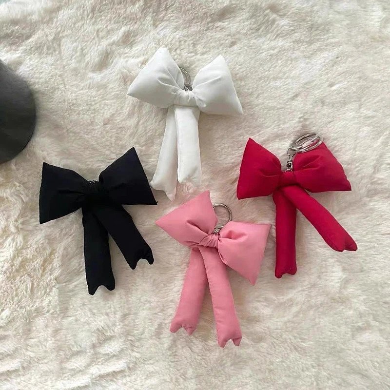 Y2K Trendy 3D Bowknot Keychain Sweet Bow Keyring For Girls Fashion Bag Pendant Backpack Hanging Decoration Couple Gifts 250807