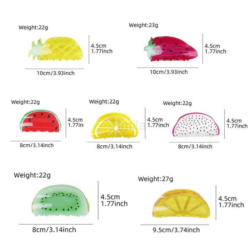 1pc Fruit-based acrylic clip creative hair accessory hair clip for the back of the head high-end Korean version clip U250807
