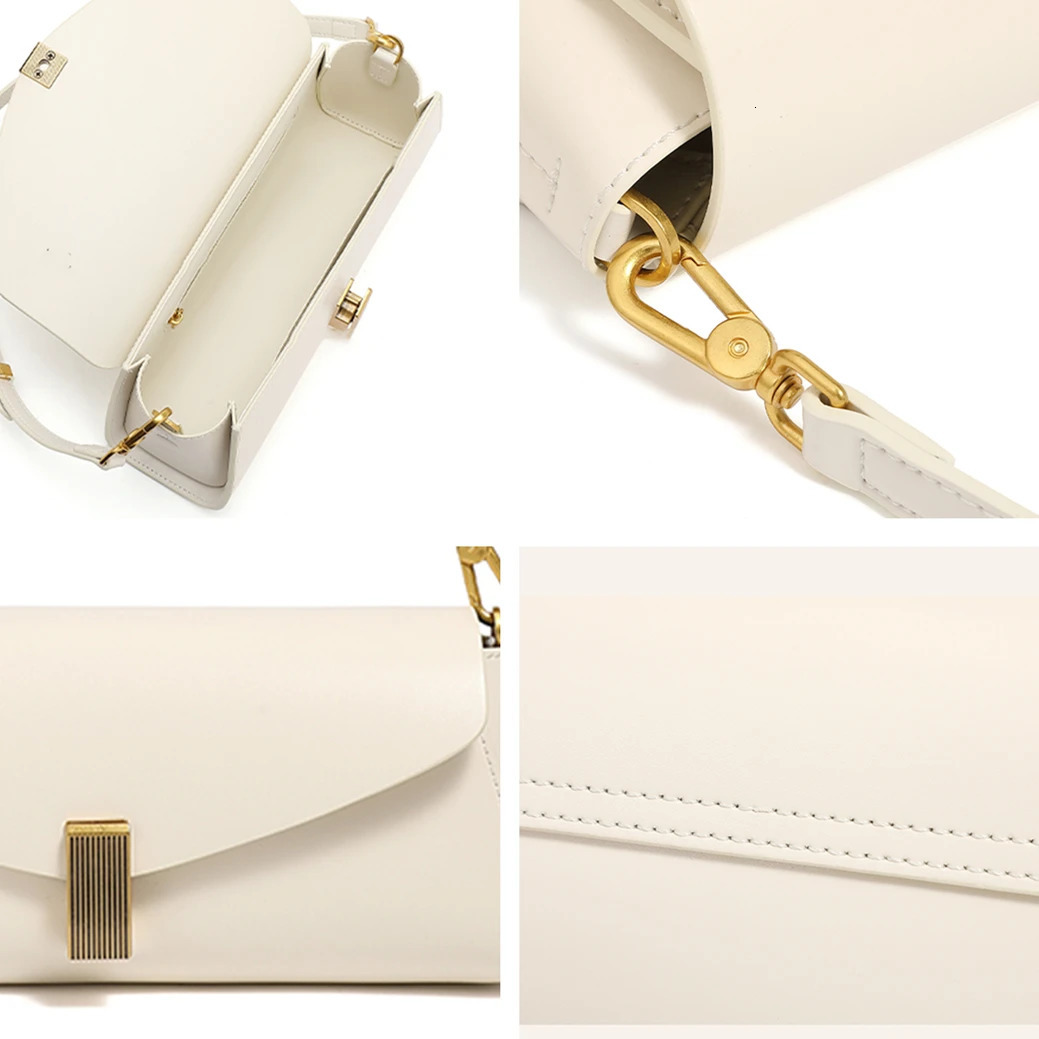 Burminsa Trendy Genuine Leather Underarm Shoulder Bags For Women Luxury Designer Crossbody Purses Flap Lock Ladies Handbags 250804