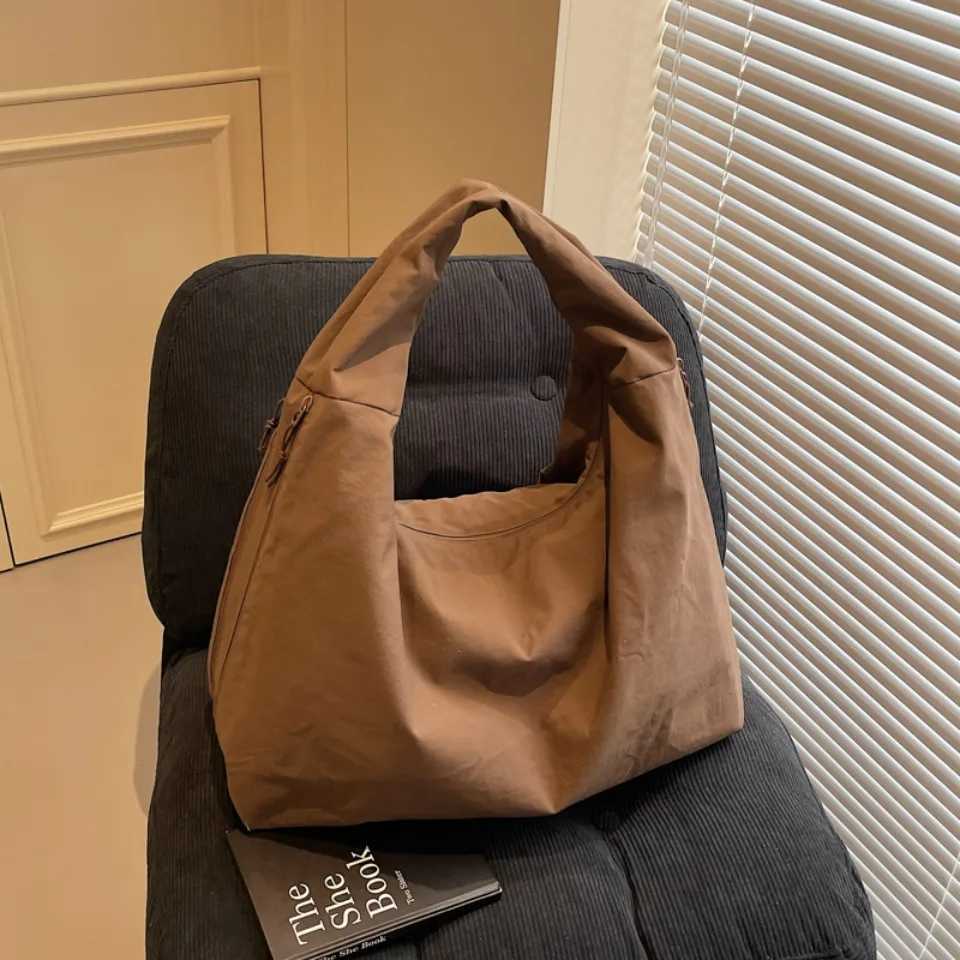 Japanese Fashion Casual Nylon Tote Bag Women 2025 New Style Trend All-match Large Capacity Underarm Bag Commuter Shoulder Bag Z250807