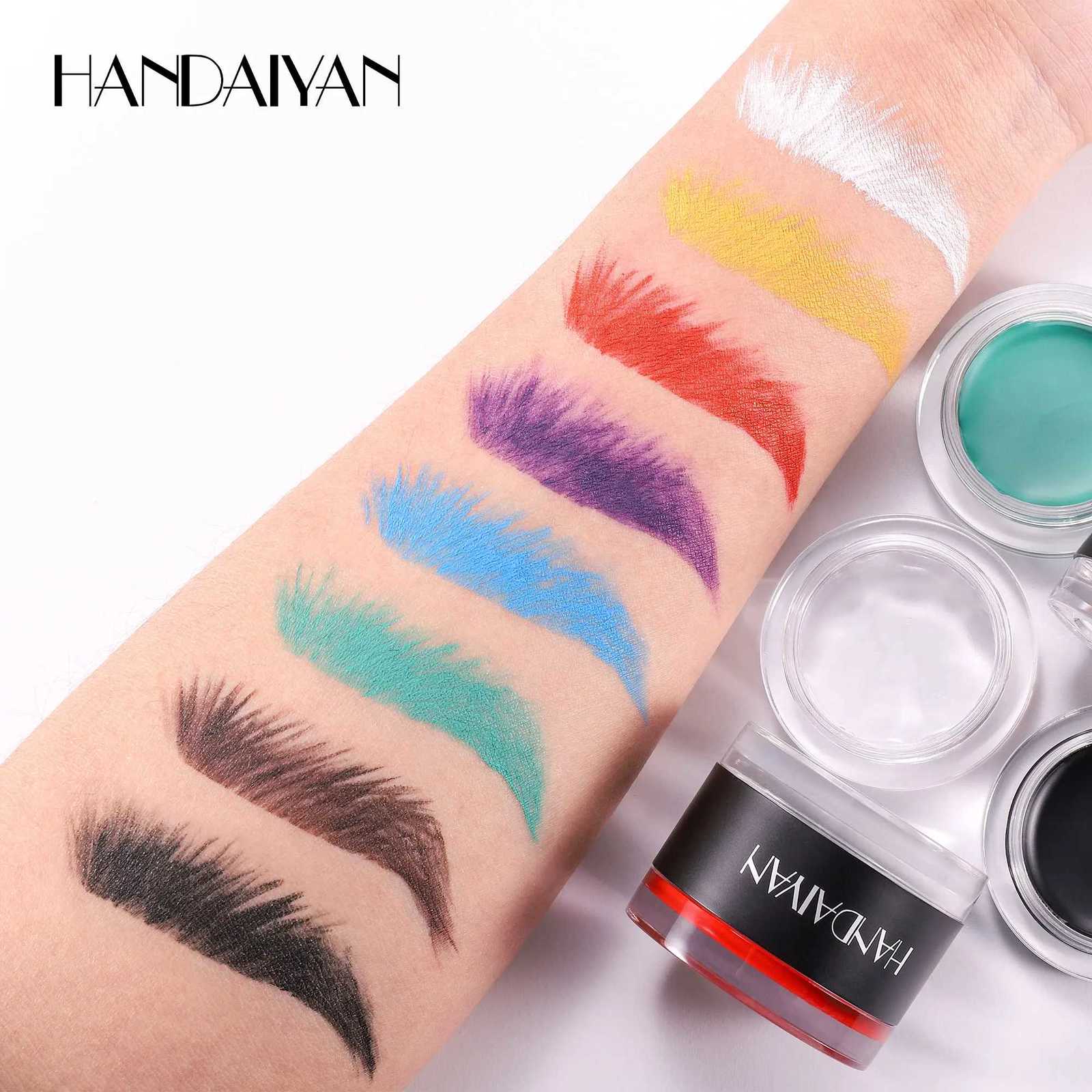 8-Color Matte White Black Wild Brow Styling Eyebrow Shaping Gel Transparent Waterproof Eyebrow Wax 2-in-1 Eyebrow Dye Cream W250807