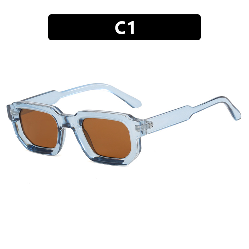 2025 New European and American Retro inspired Square Small frame Sunglasses for Women Simple High end Stylish