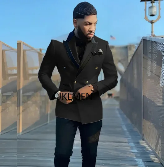 2023 Tailored White Double Breasted Men Suits Top Lapel Tuxedo Slim Fit Male Costume Pour Homme Groom Two Pieces Prom Sets 250807