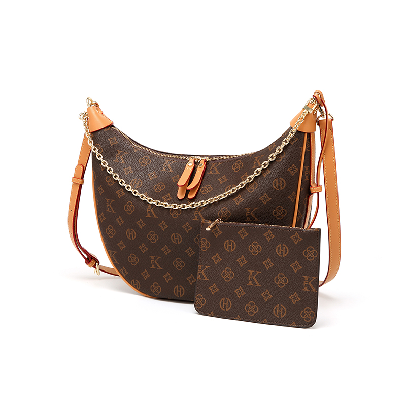 MKF designer bag free shipping Light luxury high-quality retro printed contrasting classic fashion casual womens crescent crossbody bags
