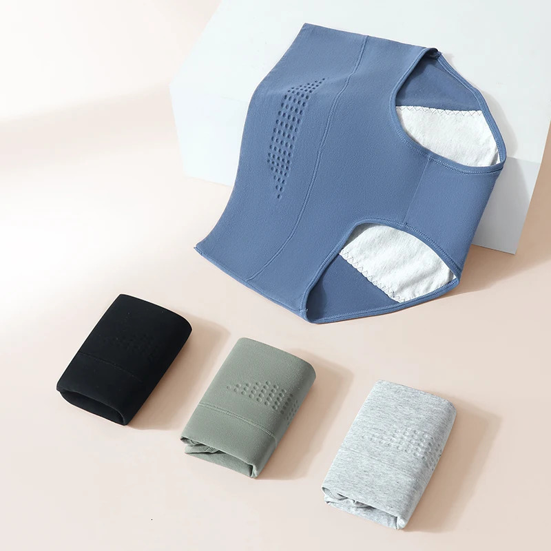 High Waist Leak Proof Menstrual Womens Panties Widen Period Pants Physiological Underwear Cotton Plus Size L4XL Female Briefs 250807