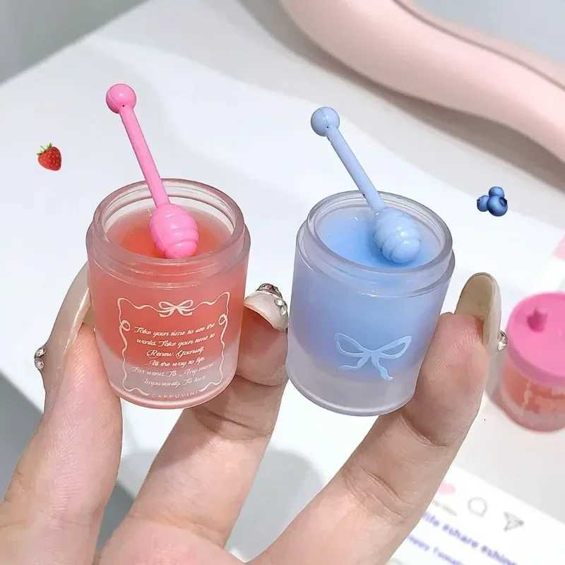 Strawberry Juice Mug Moisturizing Lip Mask Hydrating Lightening Lip Lines Fruity Makeup Solid Tinted Lip Balm Jelly Gloss MakeupXJ250807