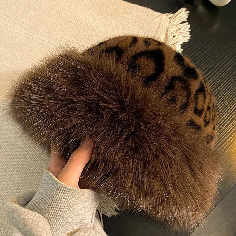 Winter Plush Ear Protection Cap Windproof Keep Warm Headgear Fluffy Fur Fisherman Hat for Women Fashion Female Hat Gifts 250806