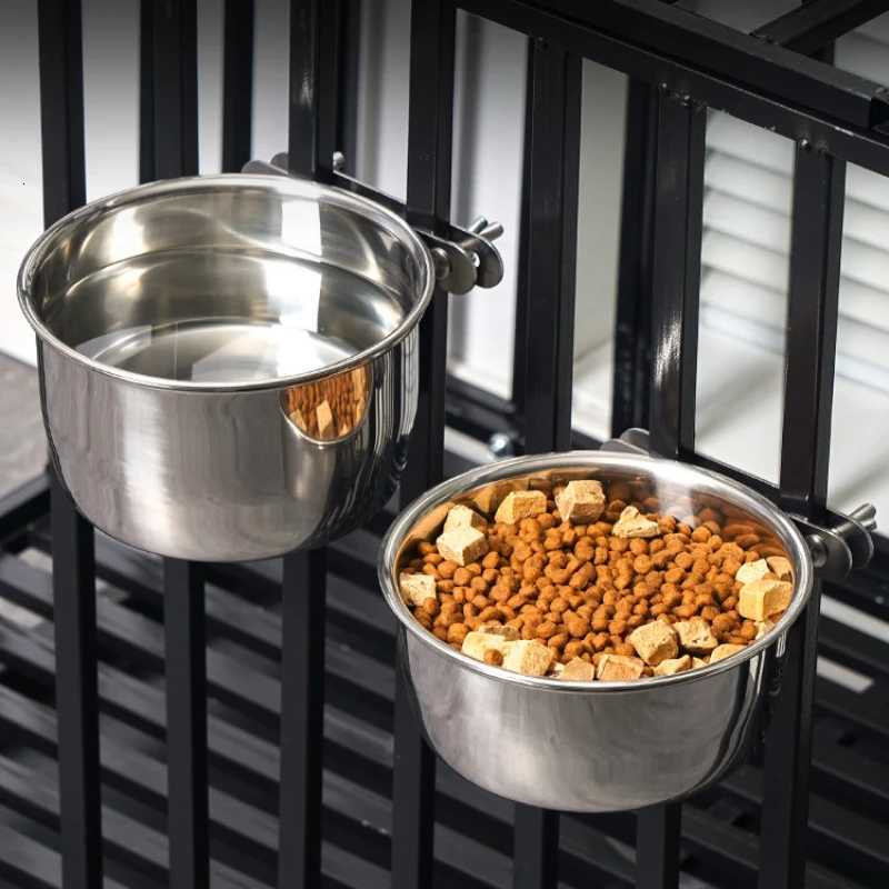 Double-Bolt Lock Stainless Steel Anti-Tip Pet Bowl Wall Mounted Food Water Dish Heavy-Duty Non-Spill Design for Cats/Dogs Y250806