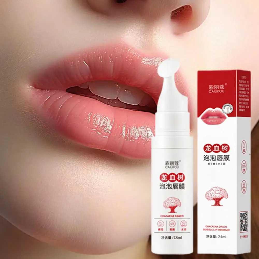 Bubble Lip Mask Dragon Blood Tree Lip Balm Moisturizing Smoothing Lip Lines Lip Exfoliant Scrub NourishingLip Care CosmeticsXJ250807