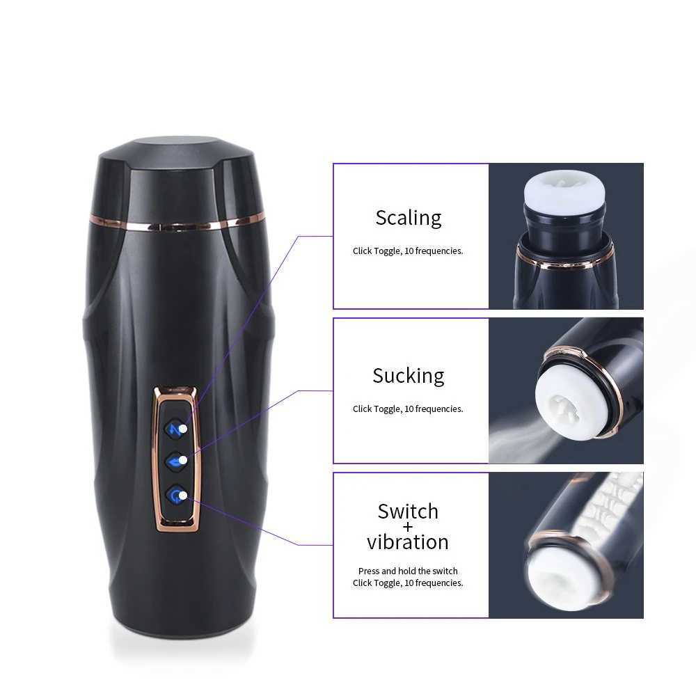 Automatic Thrusting Sucking Male Masturbator 3D Realistic Masturbation Cup Textured Blowjob Pussy Stroker Sex Toy for Adult Men 18+ W250807