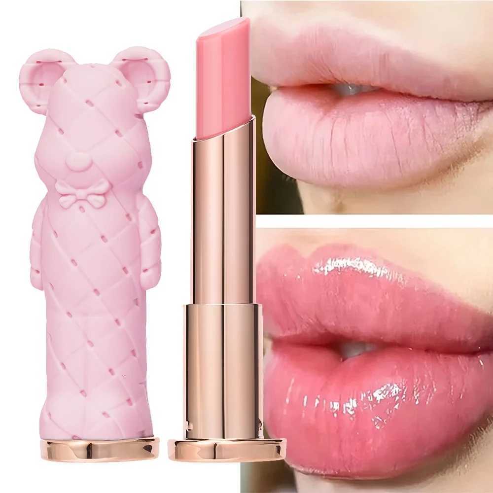 BEAUTY GLAZED Pink Bear Long Lasting Moisturizing Waterproof Natural Lip Balm Natural Formula Repairs Dry Lips MakeupXJ250807