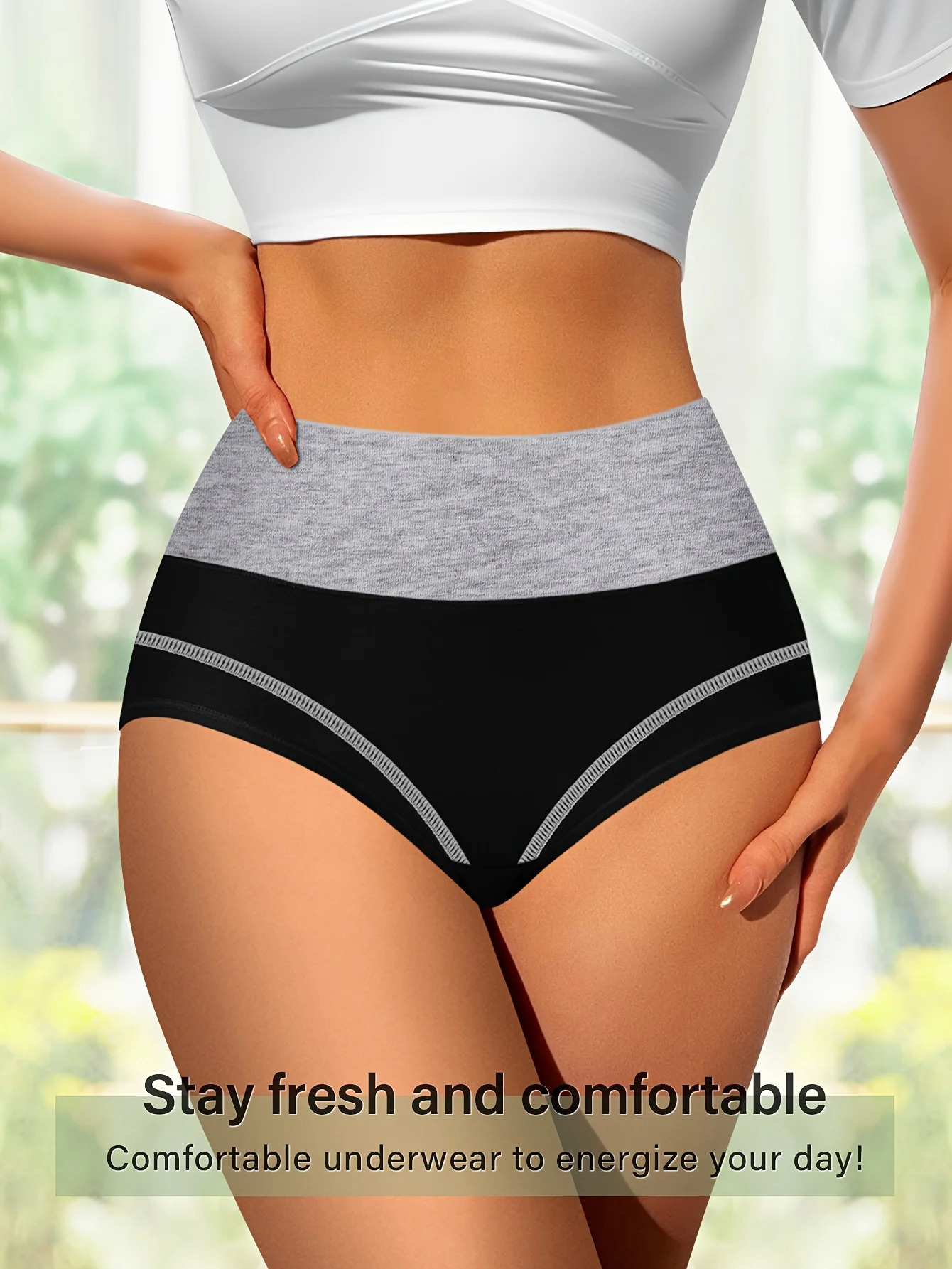 4 pcs High Waisted Tummy Tightening Womens Panties Fashionable Breathable Comfortable Shape Triangle Pants for Women 250807