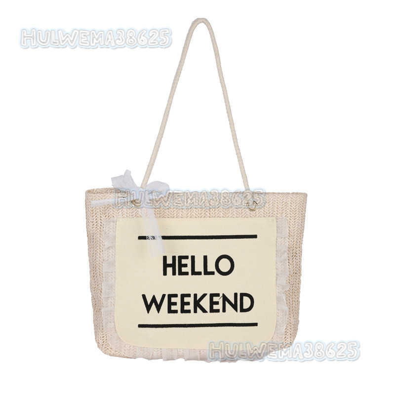 2025 New Woven Tote Bag Niche Beach Shoulder Hemp Rope Handheld Straw Bag Underarm Woven Basket H250806