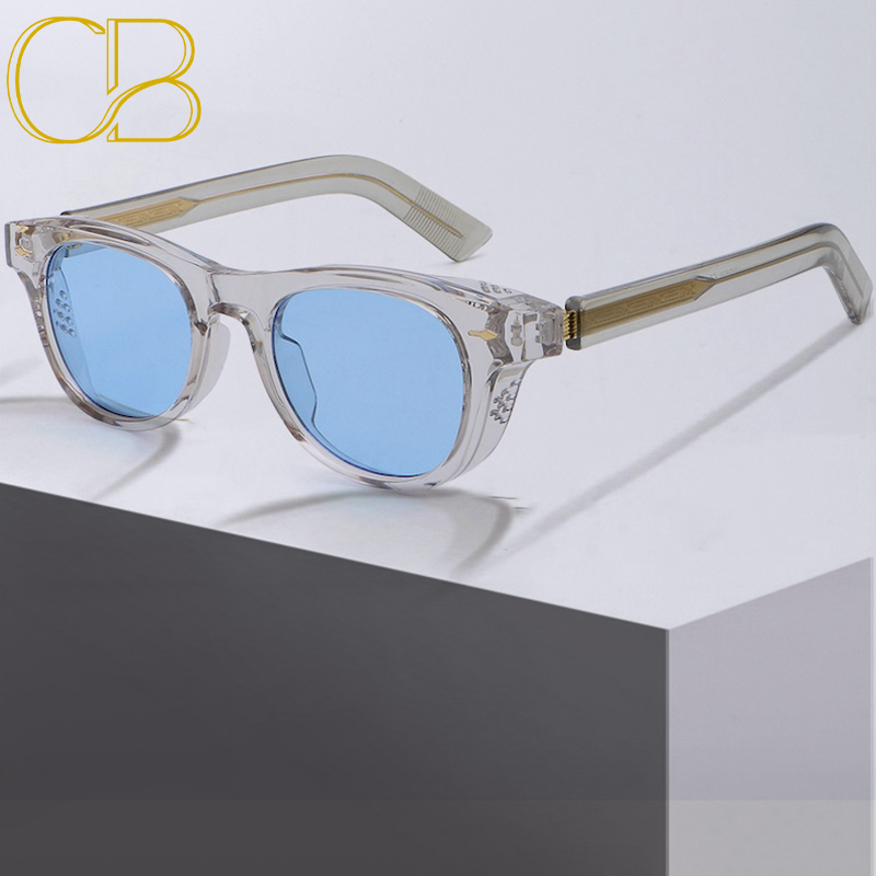 Vintage Steampunk Sunglasses Cat Eye Women Cool Square Thick Glasses Clear Punk Retro Goggles Gothic Y2K Futuristic Cool INS Niche High-end Sturdy Met