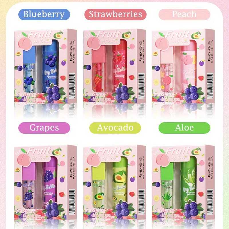 2-Pack Day and Night Set Light and Moisturizing Lip Balm Lip Gloss Moisturizing Hydrating Moisturizing Anti-Dry Crack Dry SkinXJ250807