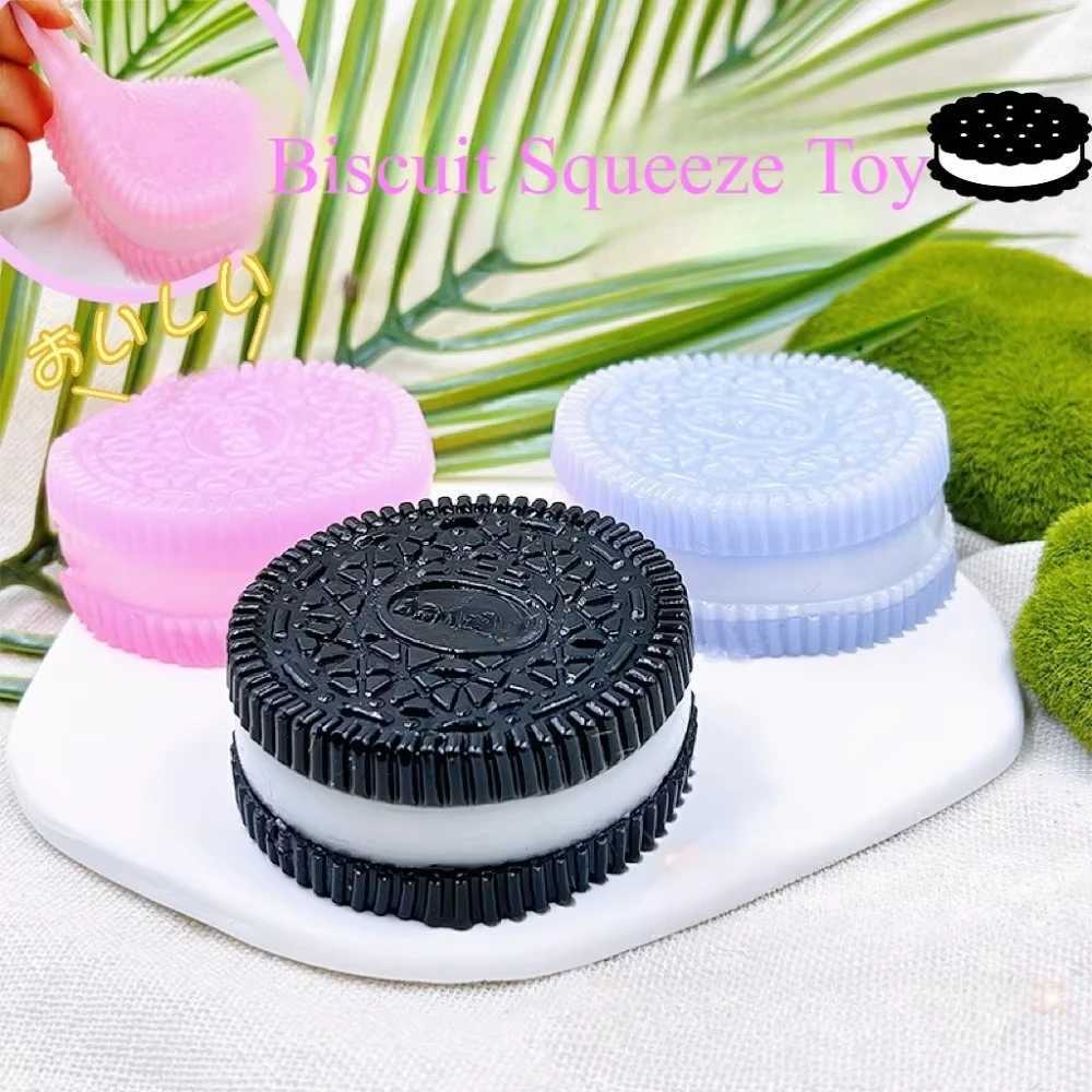 Soft Taba Squishy Handmade Cookies Stress Relief Toy Sensory Fidget Toys for Kids Adults Anxiety Relaxation Squeeze Holiday Gift Z250807
