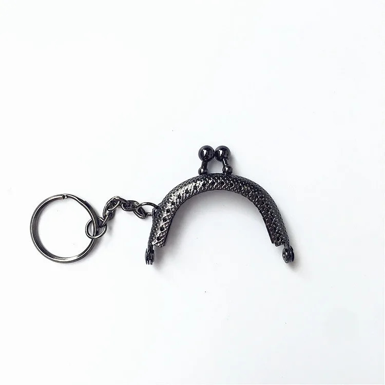KISSDIY 20PCS 5CM Antique Bronze Silver Golden Metal Coin Purse Frames With Keyring Bag Handle Kiss Clasp DIY Bag Accessories 250807