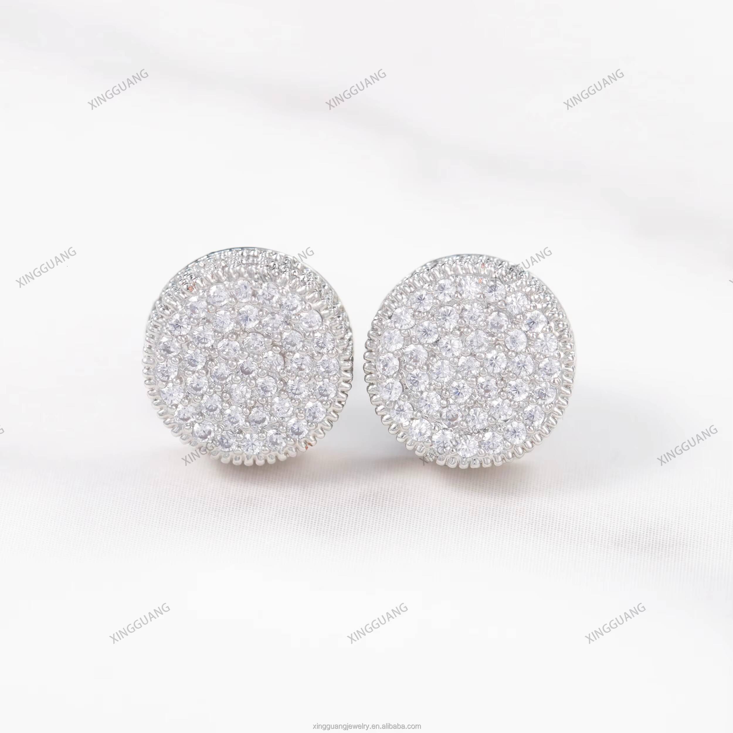 XG Pass Diamond Tester Moissanite Stud Earrings 925 Silver Vvs Moissanite Diamond Earrings Fine Jewelry Earrings for Men Women