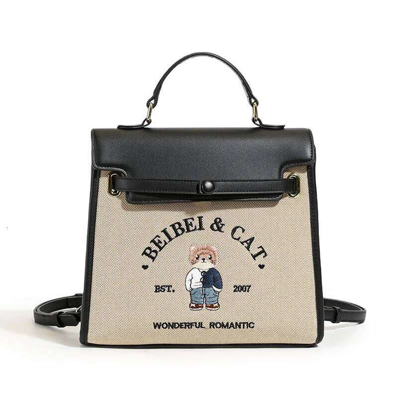 Beibao New Single Crossbody Large Capacity Retro Women S Handbag Casual Versatile Double Shoulder Canvas Bag