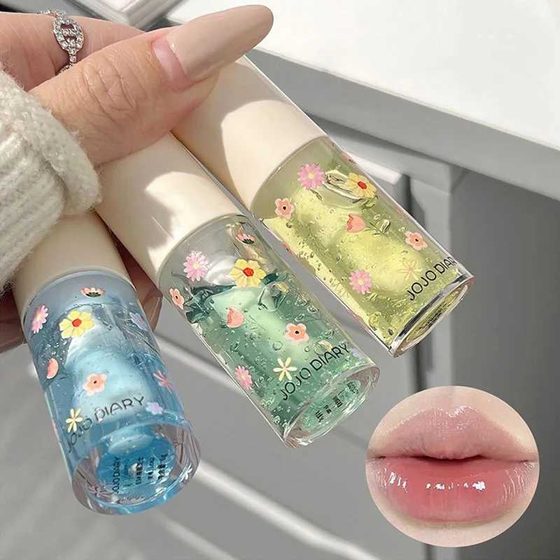 Jiujiu Diary Crystal Jelly Lip Oil Deeply Hydrating Lip Balm Moisturizes and Fades Lip Lines Ideal Lip Base for a SmoothXJ250807
