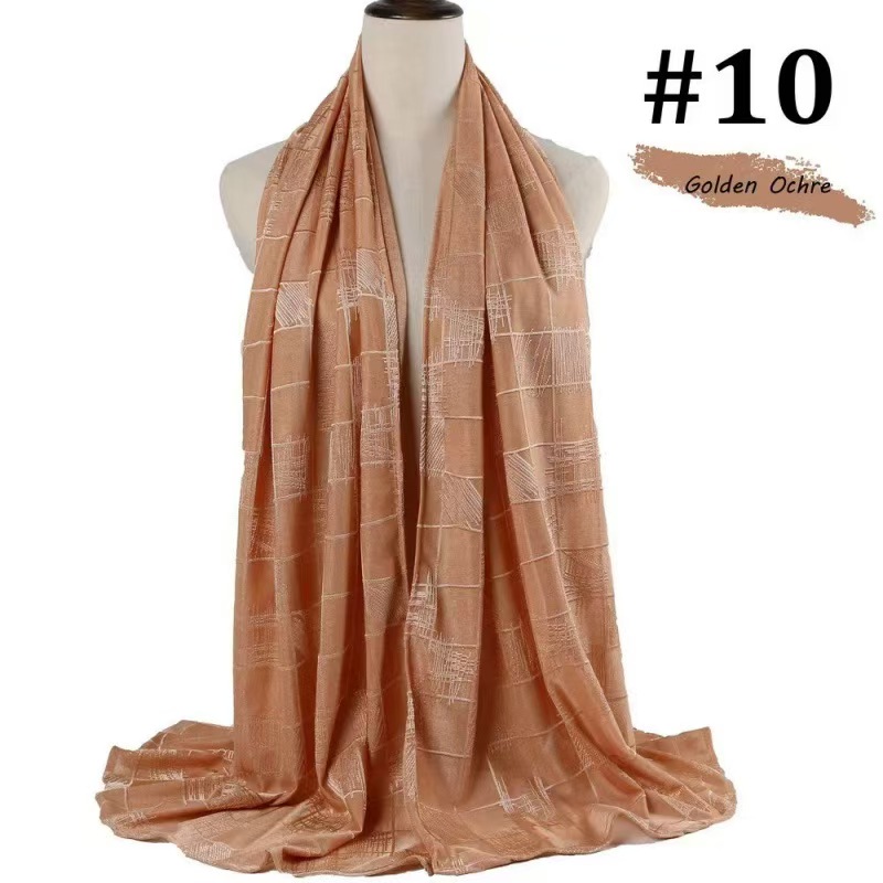 T1415 knitted headscarf women's Indonesian headscarf striped long scarf shawl