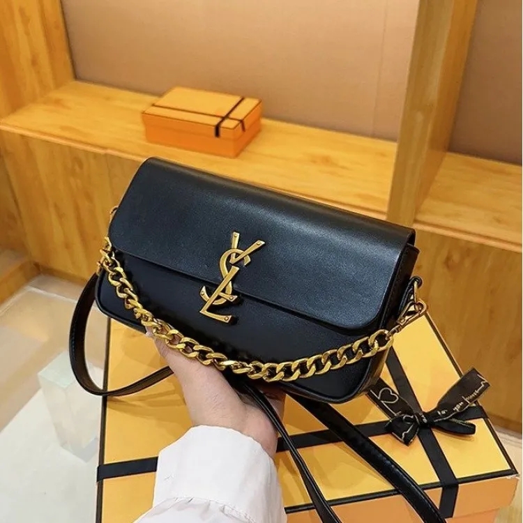 Designer bag with calf leather texture small square bag shoulder bag new fashion light luxury versatile crossbody bag wallet multi-color series bag