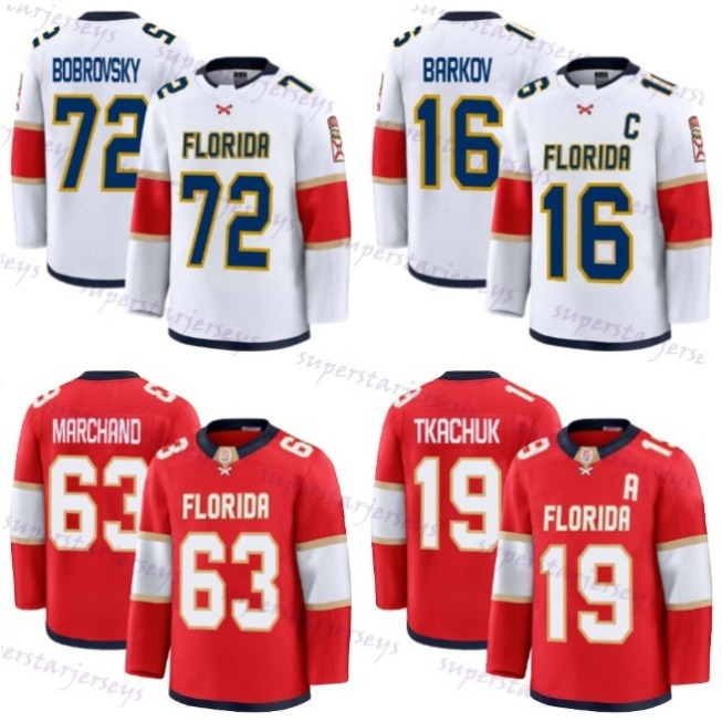 Custom Jersey 63 Brad Marchand Matthew Tkachuk 2025 Stanley Cup Champion Jersey Sam Bennett Sergei Bobrovsky Barkov Cousins Verhaeghe Reinhart Tarasen