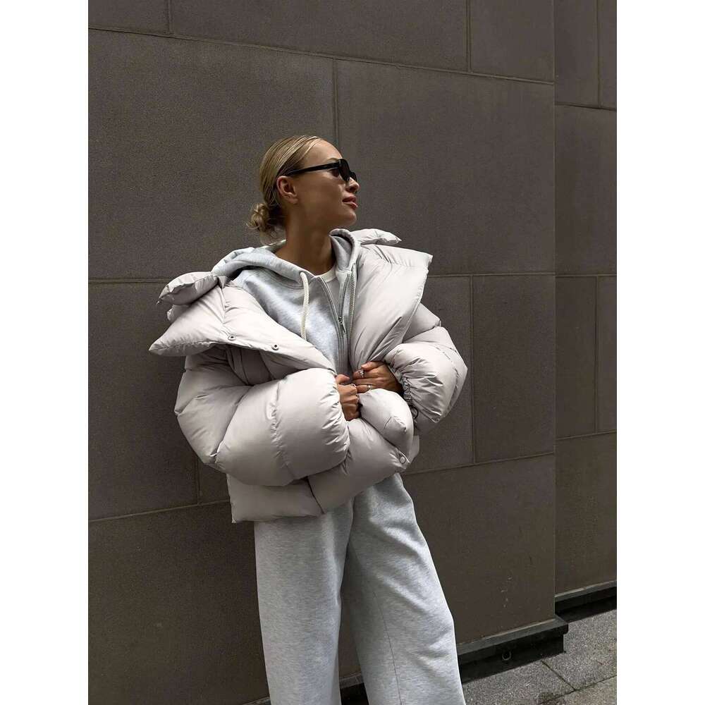 Designer Clothing 2025 Women Autumn Winter Warm Coat Thick Long Sleeve Parkas Female Street Fashion Hoodies Woman's Cotton-Padded Jacket 2025