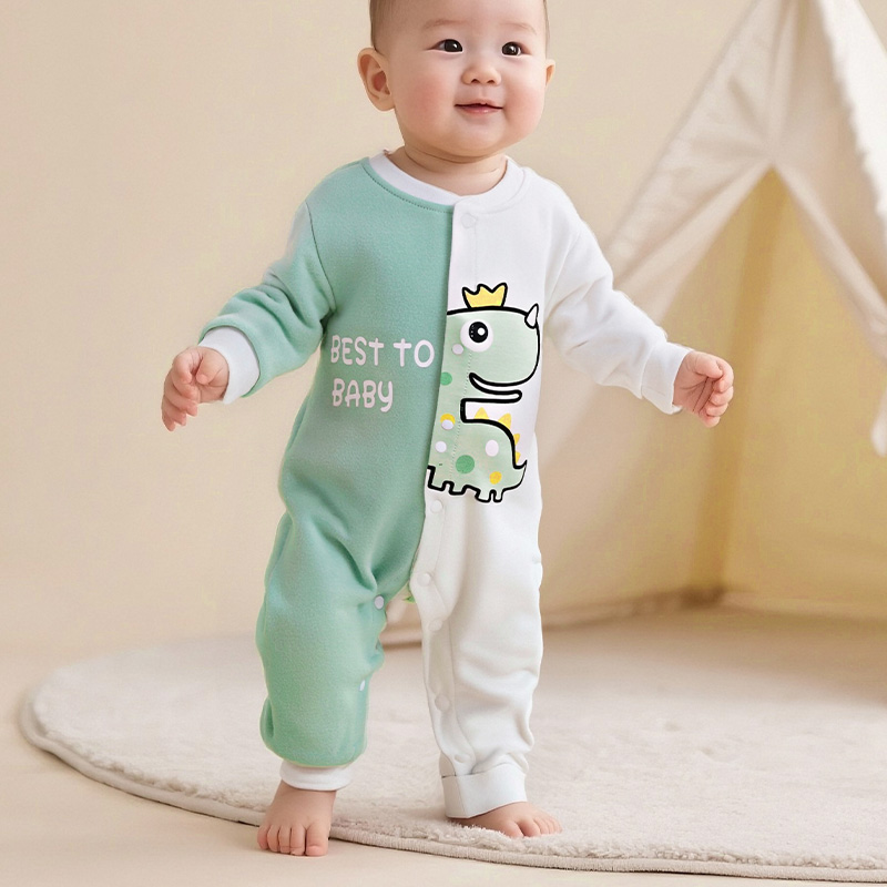 Baby All-Cotton Four Seasons Bodysuit with Snap Buttons