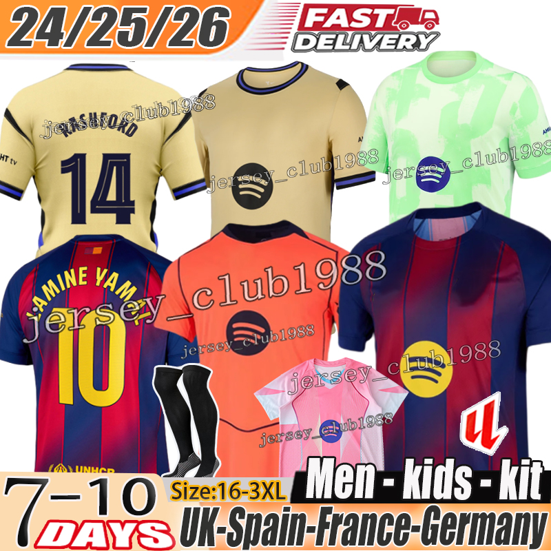 #10 LAMINE YAMAL jersey RASHFORD PEDRI GAVI Soccer Jerseys LEWANDOWSKI R.Araujo F. DE JONG RAPHINHA KOUNDE jersey barcalona25 26 football shirt kit kids 24 25