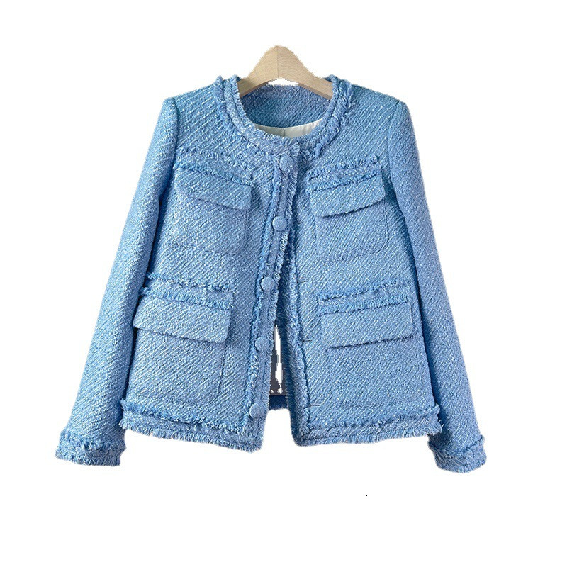 French Style Elegant Elegance Jacket for Women Tweed Spring New Fashion Tassel Book