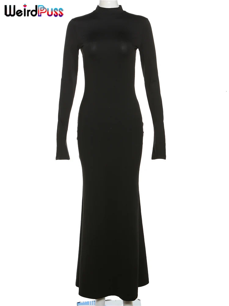 Weird Puss Backless Skinny Women Dress Stretchy Slim Bag Hip Bodycon Ladies Fashion Party Event Prom Mermaid Vestidos 250807