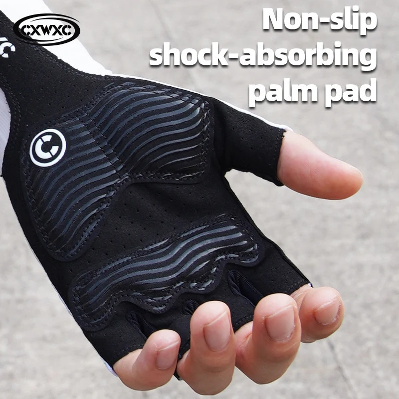 CXWXC Cycling Half Finger Gloves Men Women Breathable Antislip Glove Fitness Sport Training With Extended Wrist Guard 250729